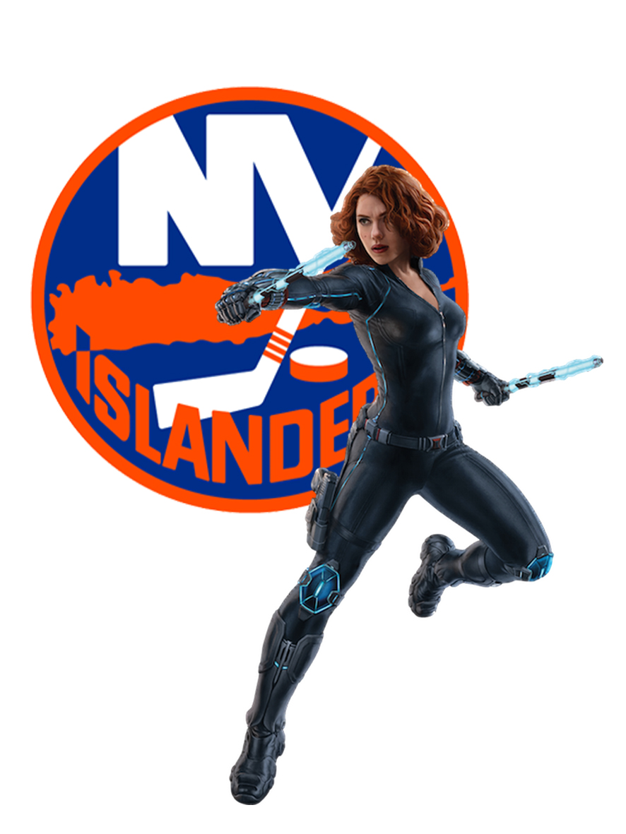 New York Islanders Black Widow Logo vinyl decal